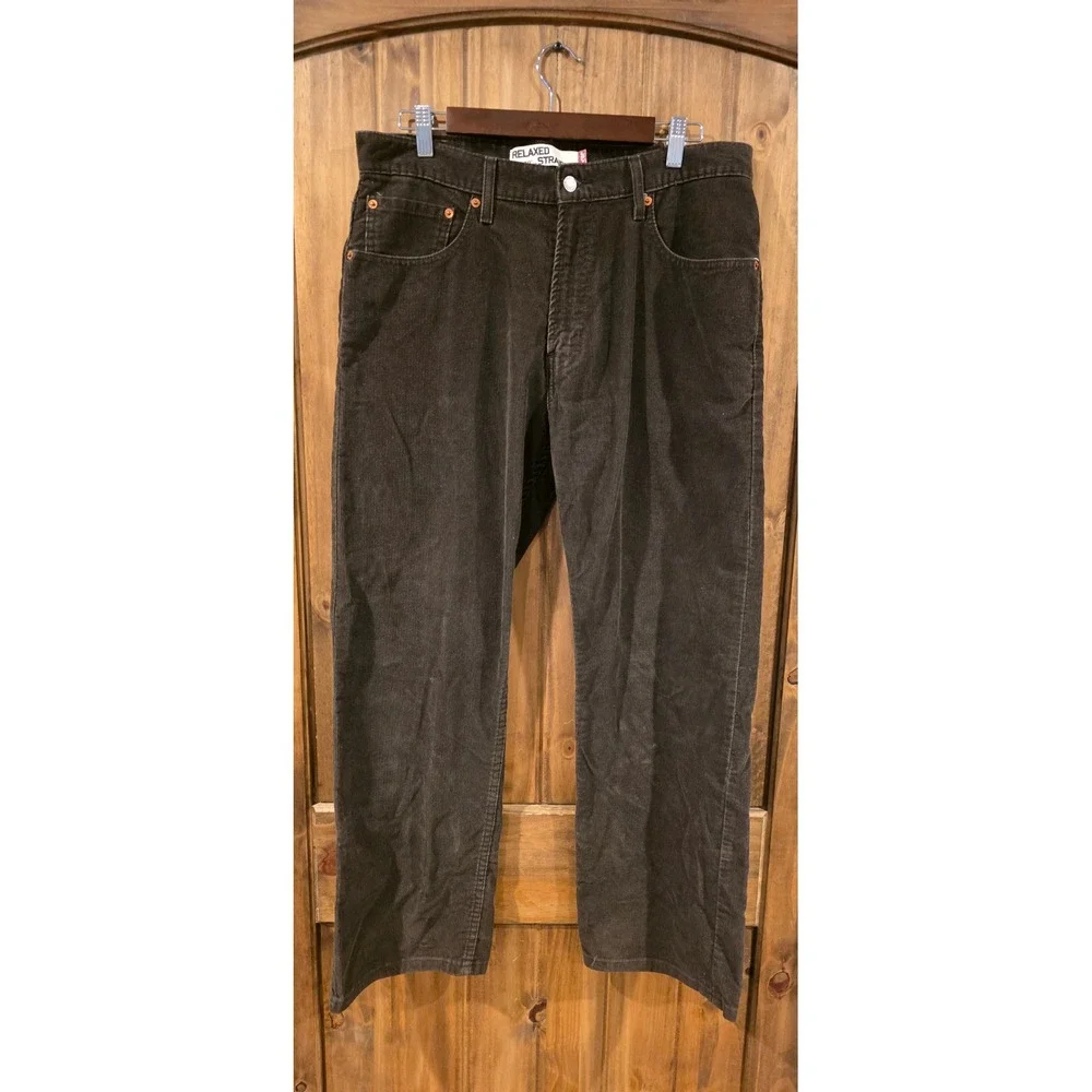 Vintage Levis 559 Relaxed Straight Pants‎ Mens 34x30 Brown Excellent Corduroy
